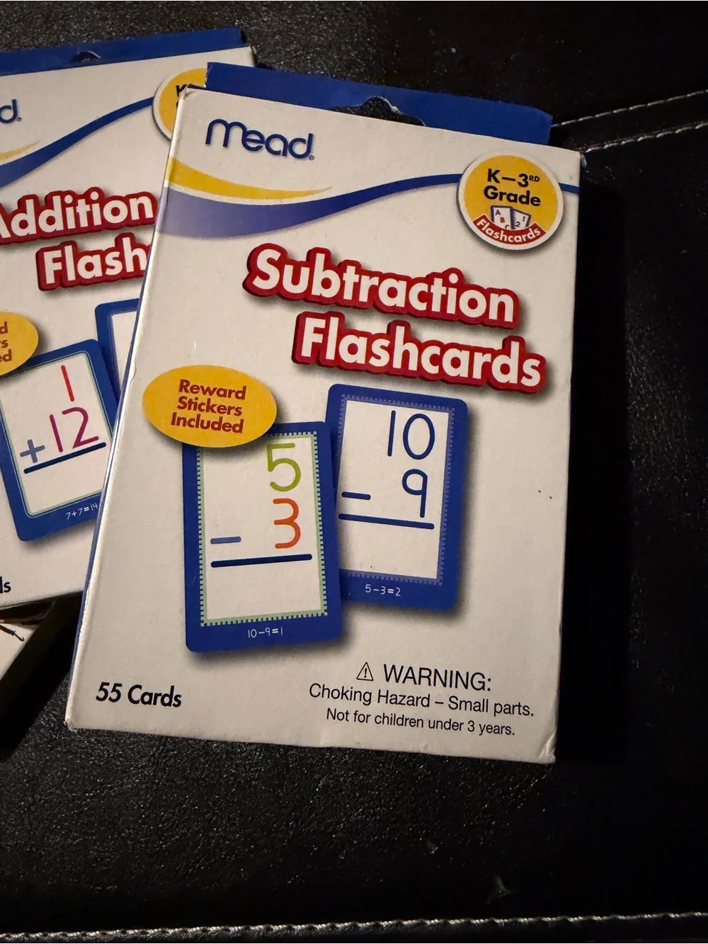 Set of 3 math flash card decks